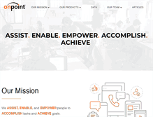 Tablet Screenshot of onpointglobal.com